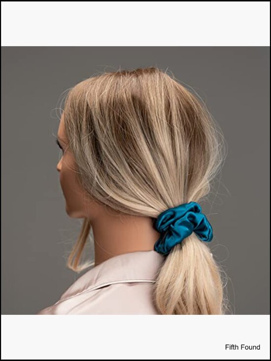 100% Mulberry Silk Hair Scrunchies 3 Pack Strong Elastic No Crease main image 5
